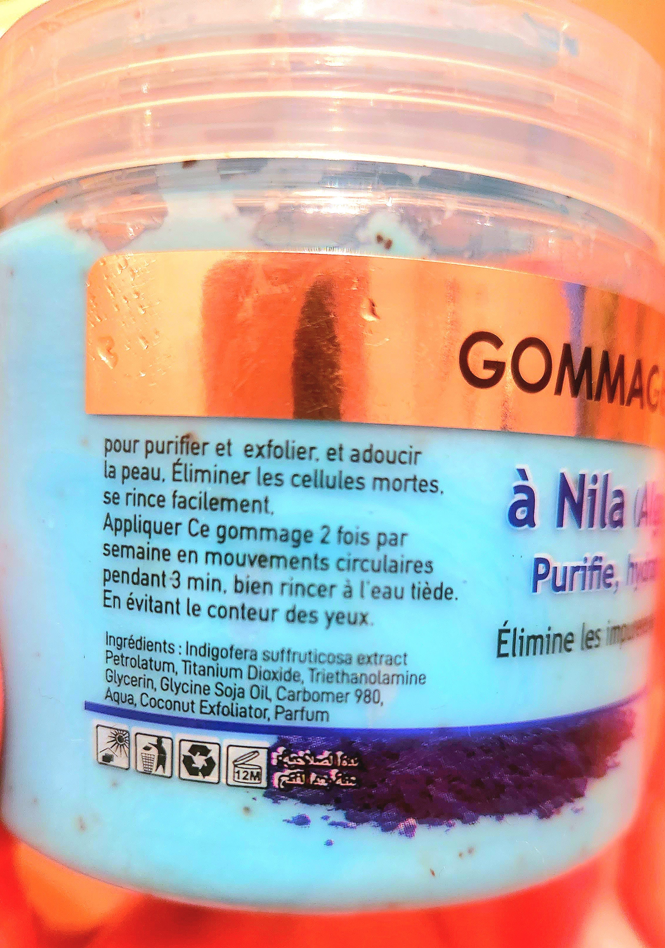 Blue Nila exfoliant creme for cleansing and whitening of the skin