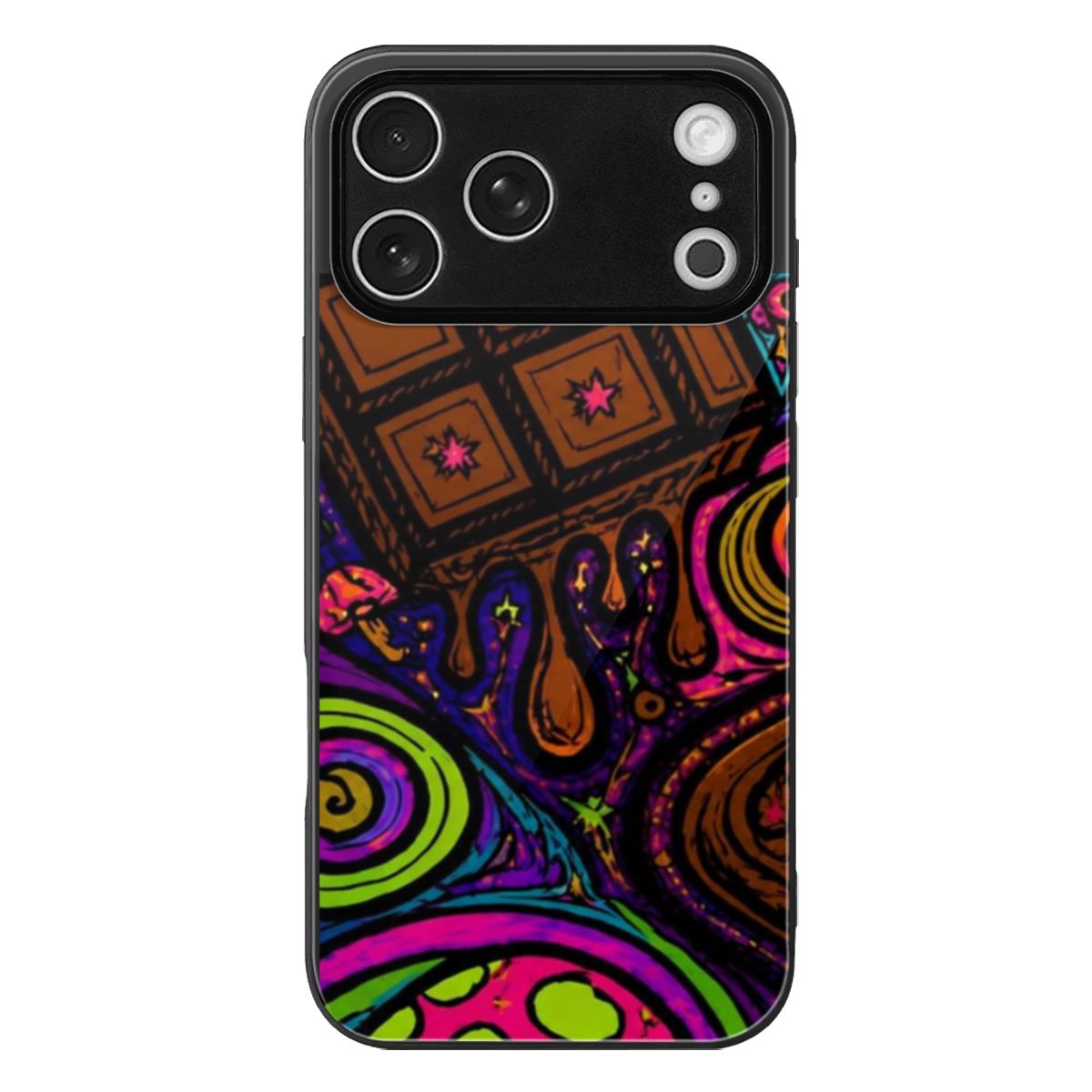 IPHONE 17 PRO MAX TRIPPY PSYCHEDELIC CHOCOLATE MUSHROOM PINK PHONE CASE BLUE
