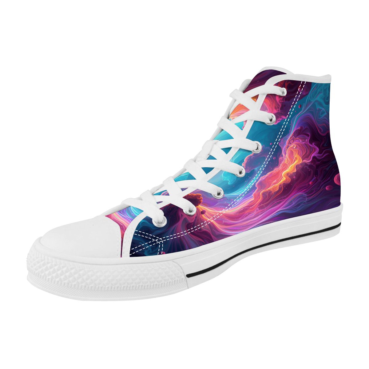 TRIPPY ART SHOES DESIGN BY MIA LAVENDER PSYCHEDELIC SHOES FOR WOMEN FANTASY ART SHOES
