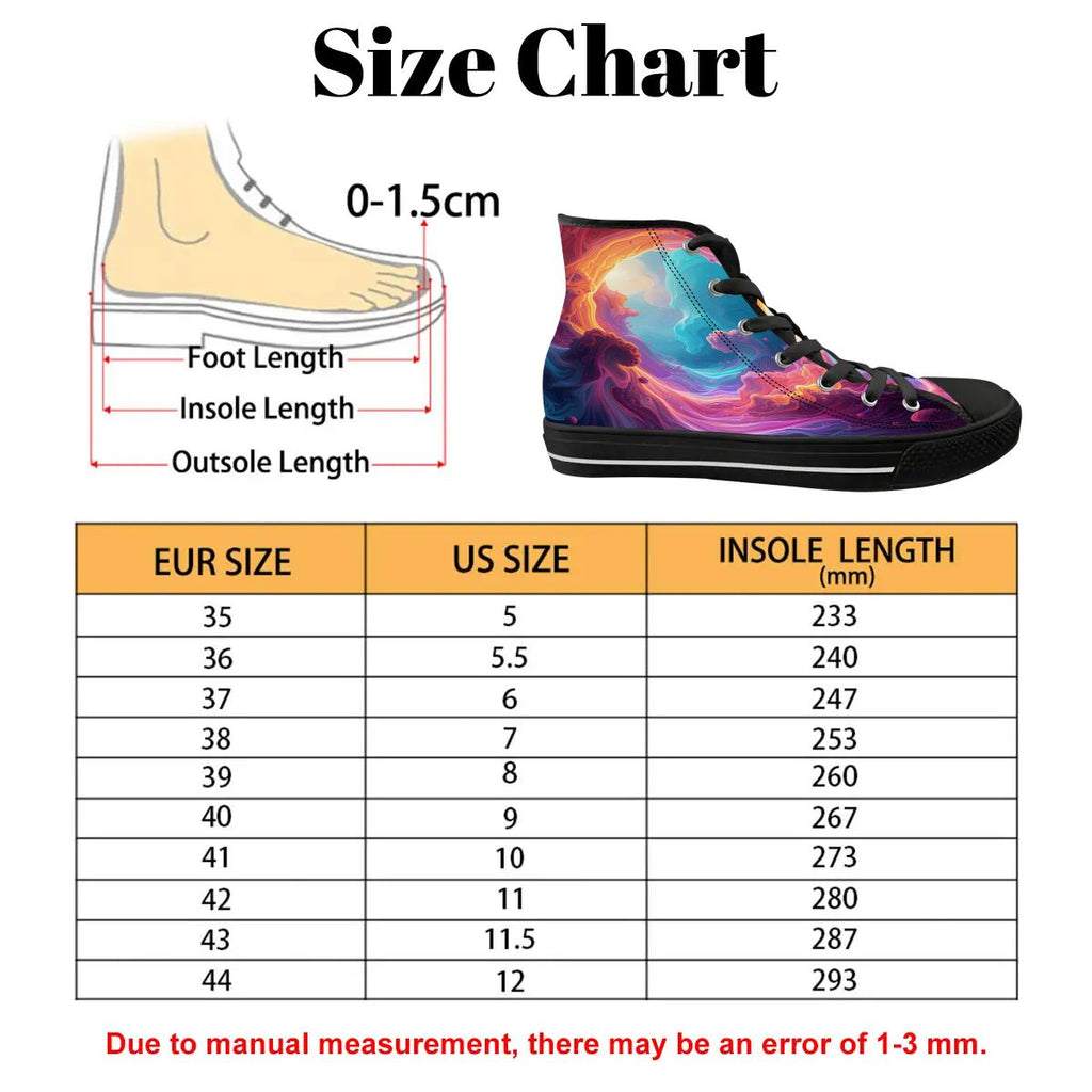 TRIPPY ART SHOES DESIGN BY MIA LAVENDER PSYCHEDELIC SHOES FOR WOMEN FANTASY ART SHOES