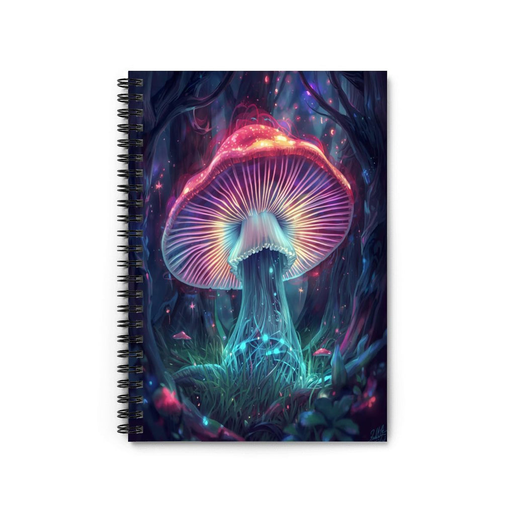 NEON MUSHROOM TRIPPY ART NOTEBOOK FOR WRITTING PSYCHEDELIC ART FANTASY ART