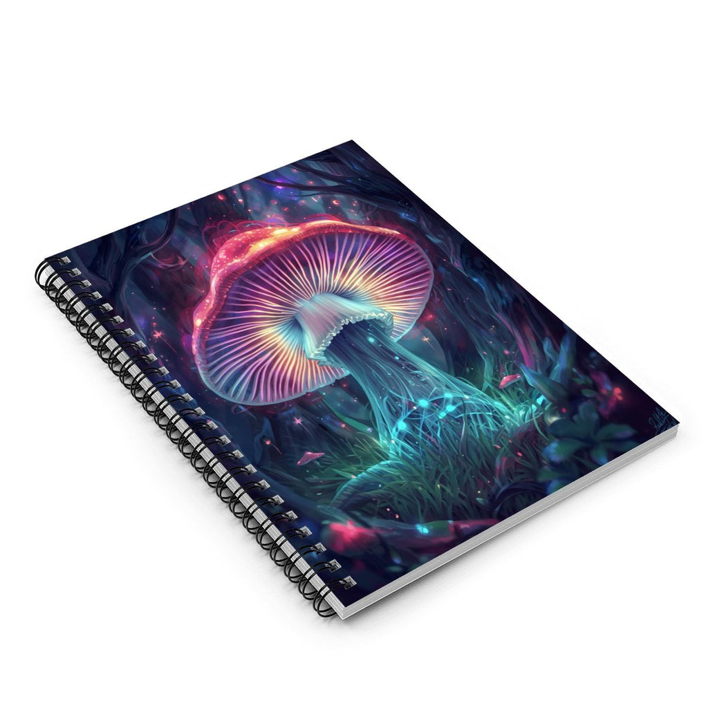 NEON MUSHROOM TRIPPY ART NOTEBOOK FOR WRITTING PSYCHEDELIC ART FANTASY ART